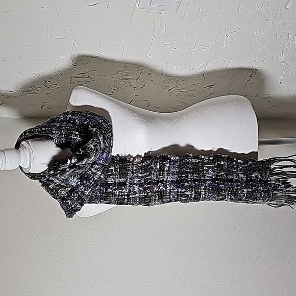 Saldarini 1882 Scarf Como Italy Lana Wool Mohair Plaid Multicolor Cozy Fringe - Picture 4 of 13